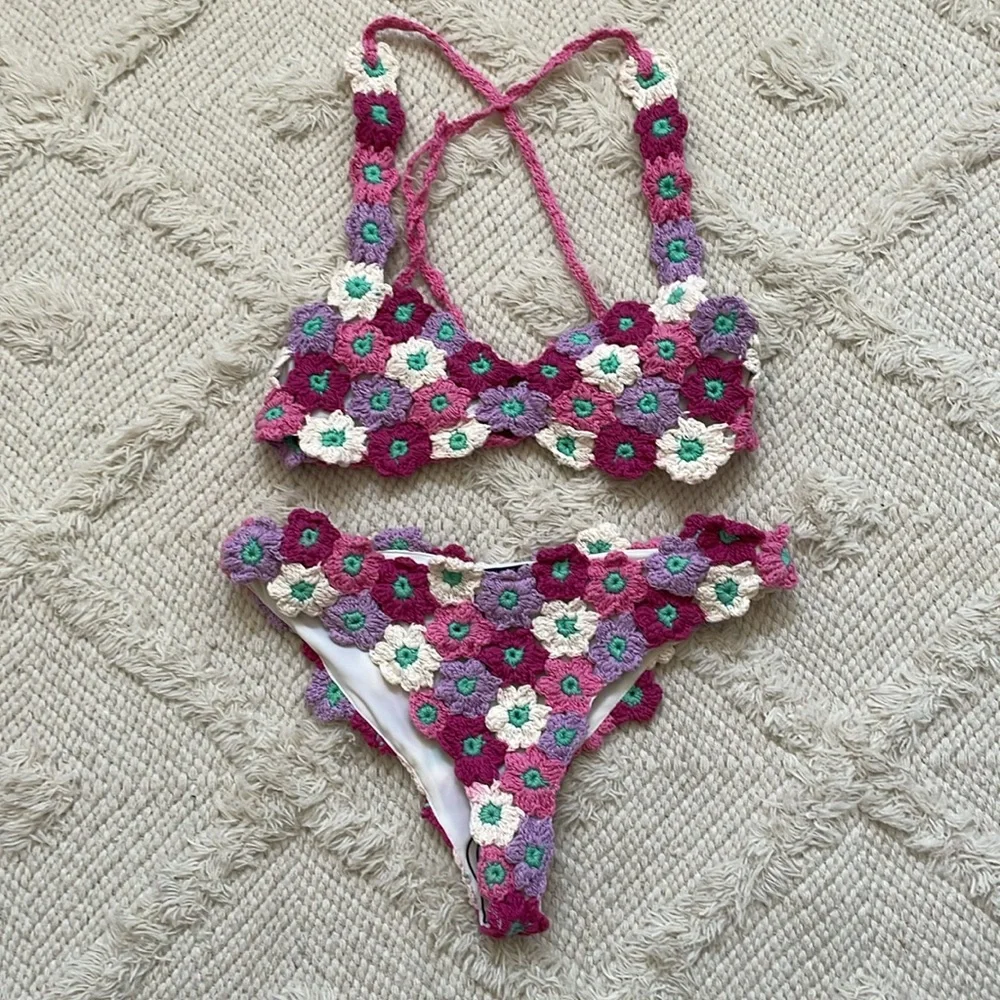 New Beach Riot Crochet Bikini Set - Picture 7 of 8